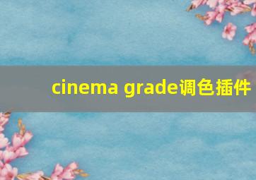 cinema grade调色插件